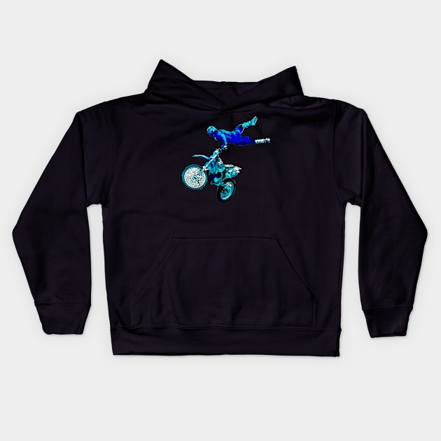 motocross Kids Hoodie by rickylabellevie